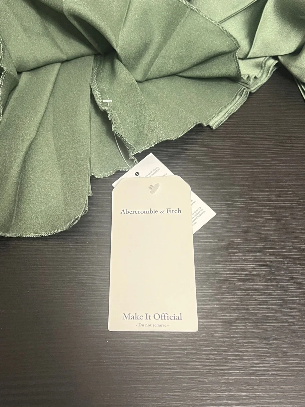NEW Abercrombie & Fitch Giselle Drop Waist Maxi Dress Size XS Green Satin NWT